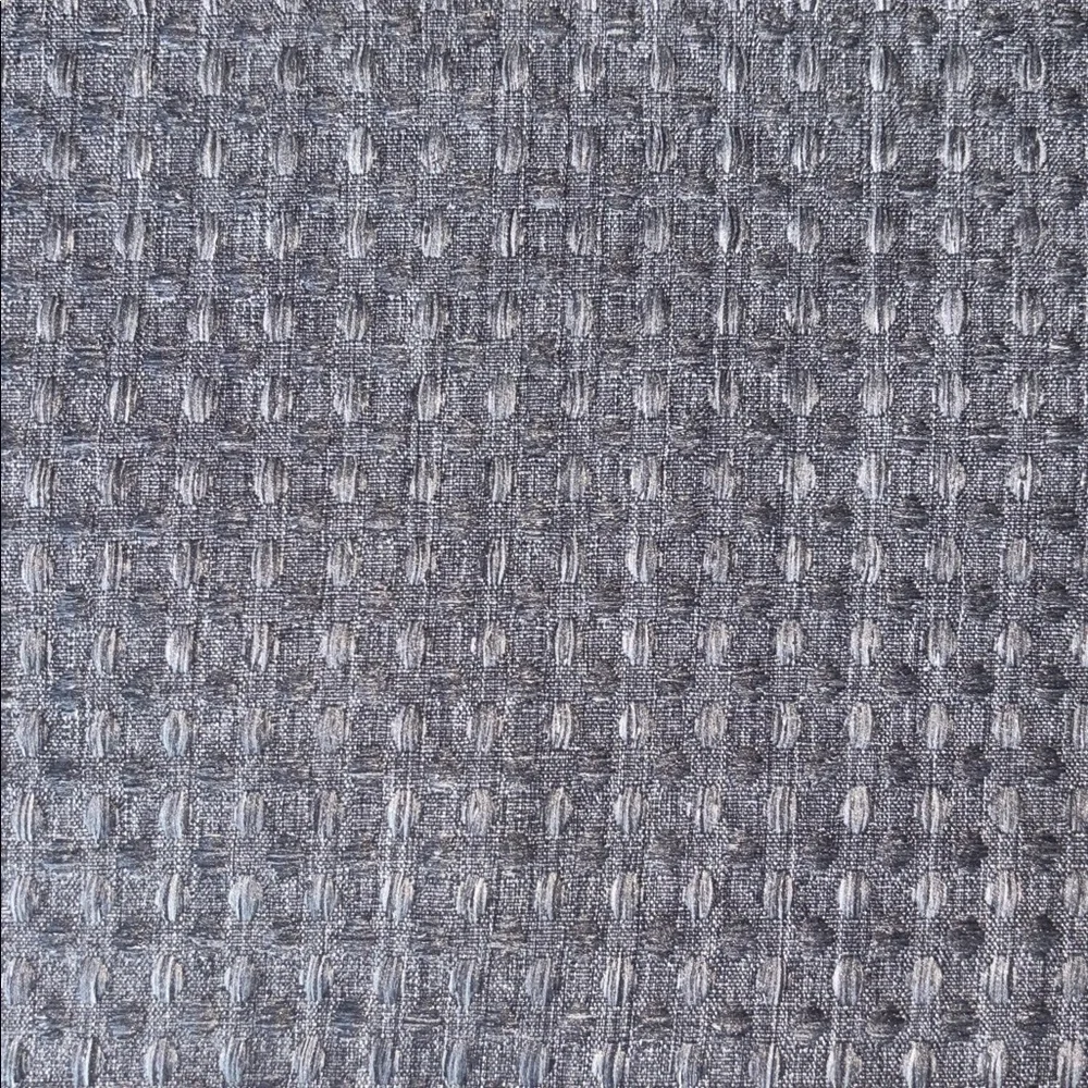 Waffle Weave Shower Curtain & Rings - Dark Gray